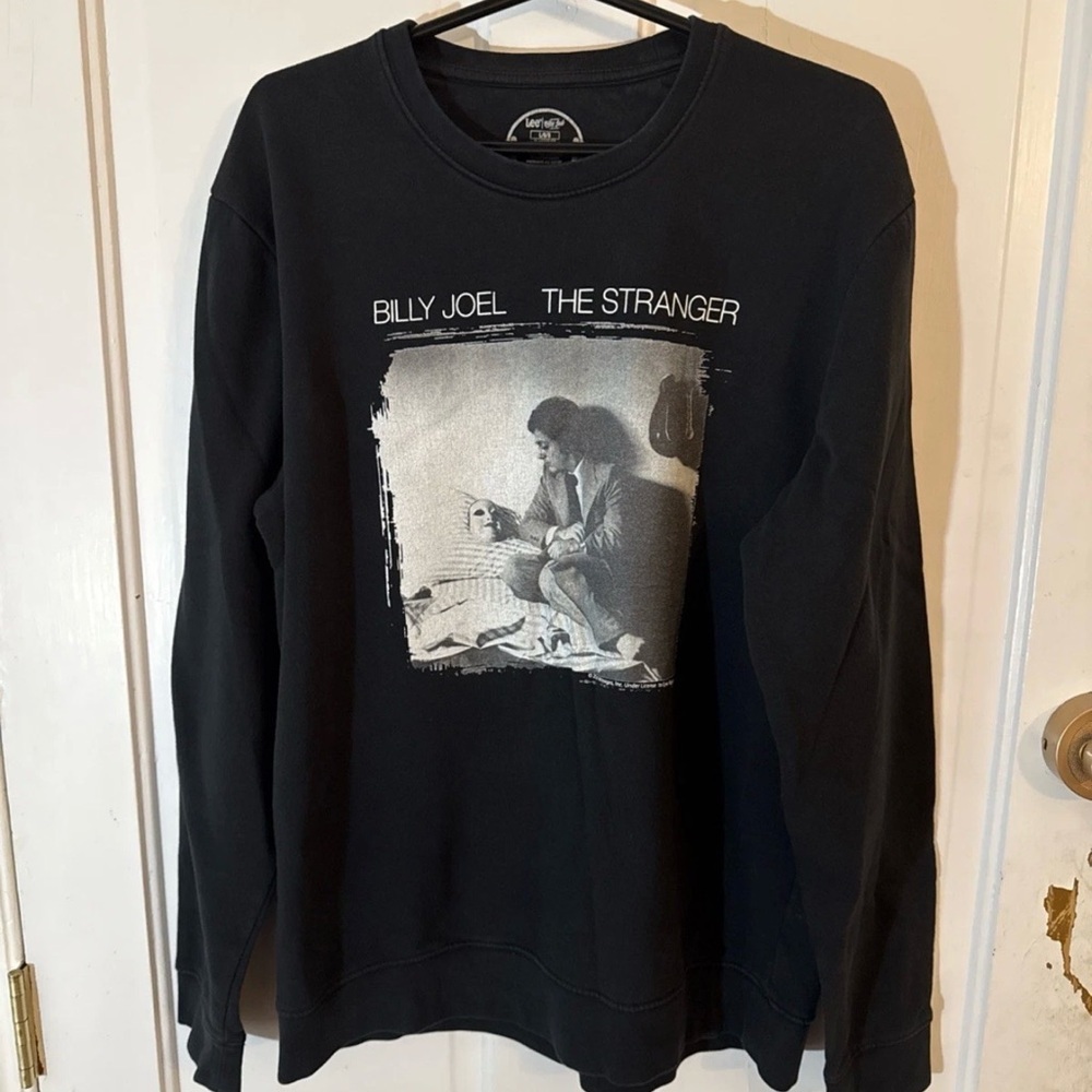 Billy Joel The Stranger Sweat Shirt 2024 Size L -Black Long Sleeve classic fit